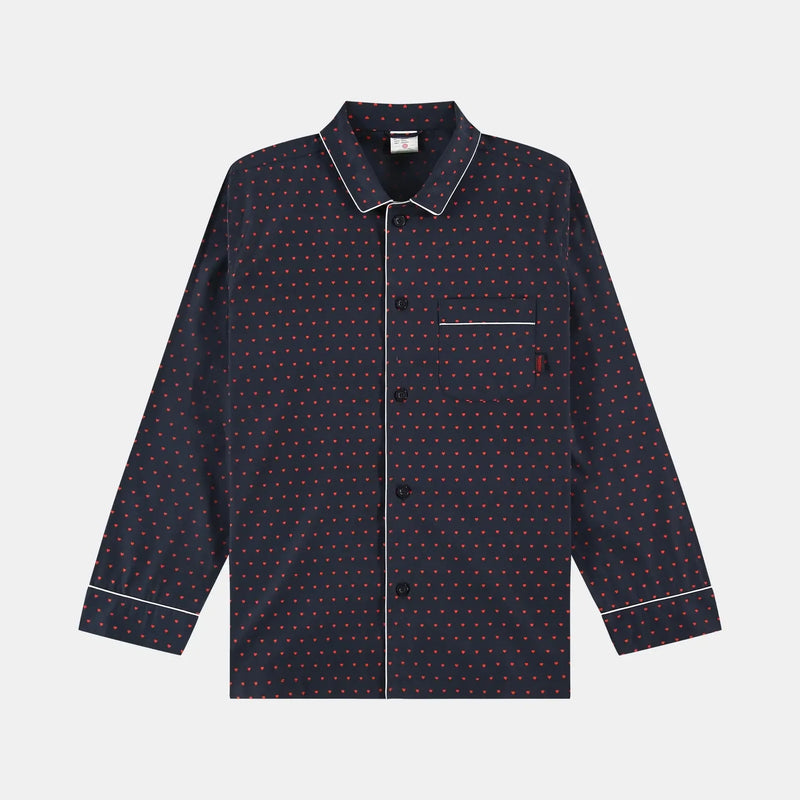 Pockies, Navy Luv Pyjamas Shirt, Navy-Pockies-Minlillebutik.dk