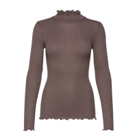 Rosemunde, RWBoston Lurex LS T-Neck T-Shirt, Falcon-Rosemunde-Minlillebutik.dk