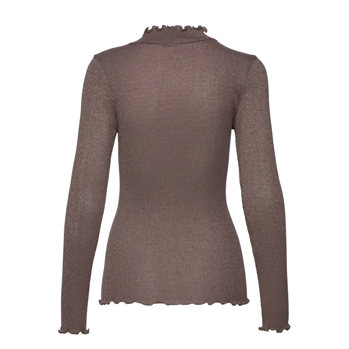 Rosemunde, RWBoston Lurex LS T-Neck T-Shirt, Falcon-Rosemunde-Minlillebutik.dk