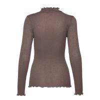 Rosemunde, RWBoston Lurex LS T-Neck T-Shirt, Falcon-Rosemunde-Minlillebutik.dk