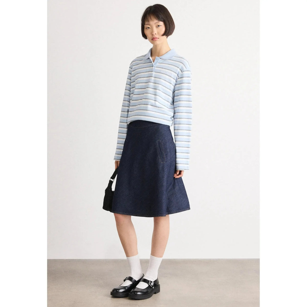 Mads Nørgaard, Cosy Denim Stelly Skirt, Dark Indigo-Mads Nørgaard - Dame-Minlillebutik.dk