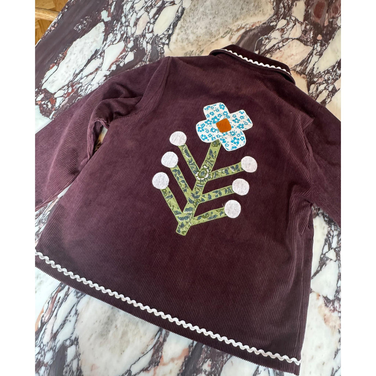 Sissel Edelbo, Twiggy Jacket, Eggplant, Leftover Fabric-Sissel Edelbo-Minlillebutik.dk