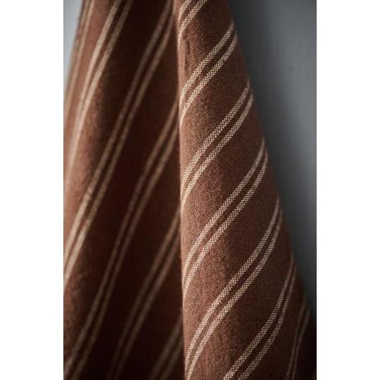 Ib Laursen, Viskestykke, Ernst, Mørkebrun m/tynde striber-Ib Laursen-Minlillebutik.dk