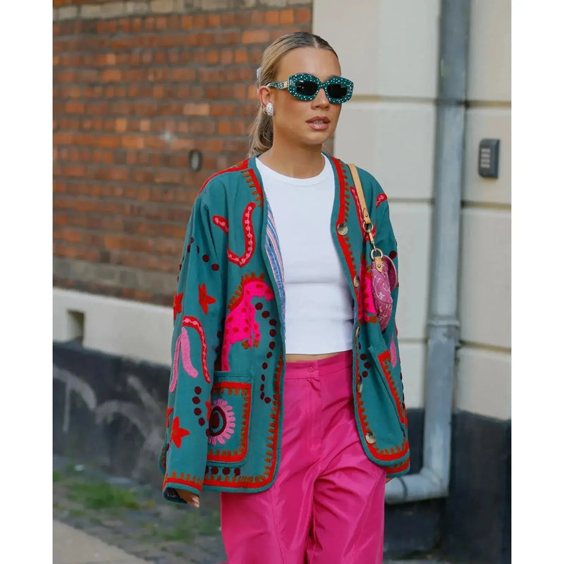 Sissel Edelbo, Maggie Jacket, Green-Sissel Edelbo-Minlillebutik.dk